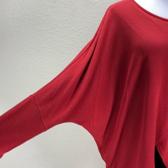 Nurture Red Long Sleeve Loose Fitting Tunic - Picture 2 of 7